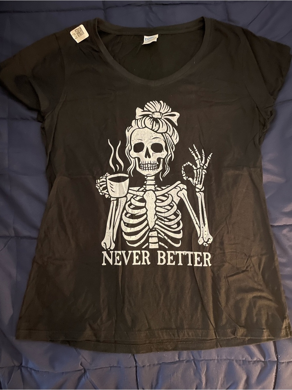 Never Better Black Graphic Tee - Women's Short Sleeve